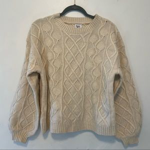 Oversized White Bulky Sweater by Princess Polly